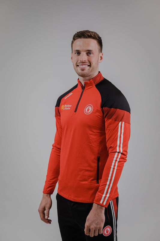 Tyrone GAA 1/4 Zip - Rockway - Red - ADULTS