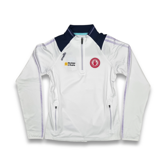 Tyrone GAA Dynamo Brushed Half Zip Top - White - Adults