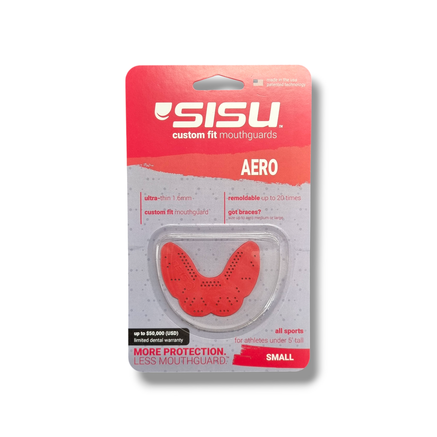 Sisu Aero Mouth Guard - Size Small - For 5 foot tall & under